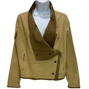 Re-Order Asymmetrical Multi Way Brown Jacket Small